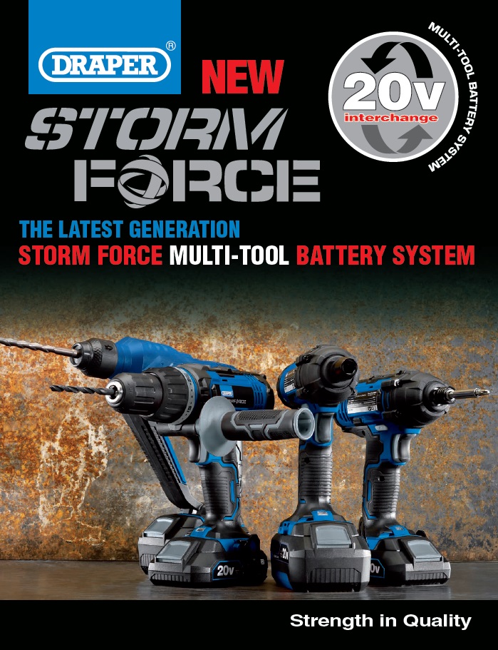 Draper StormForce range or 20V cordless tools