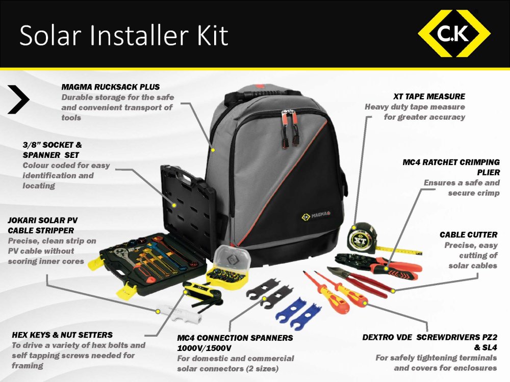 CK Solar Installer Tool Kit