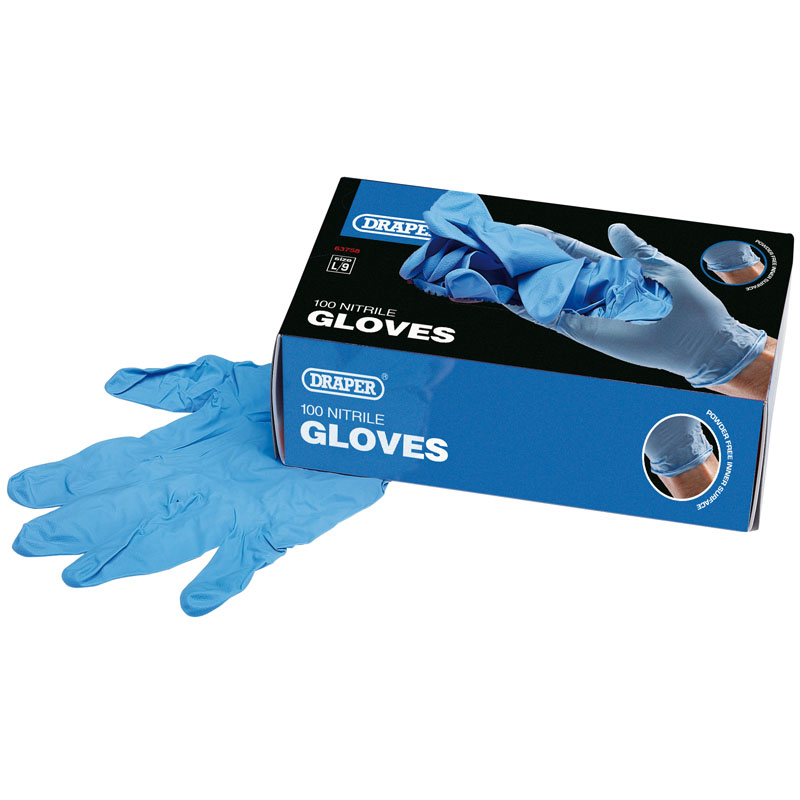 Draper Large Nitrile Gloves (Box Of 100)