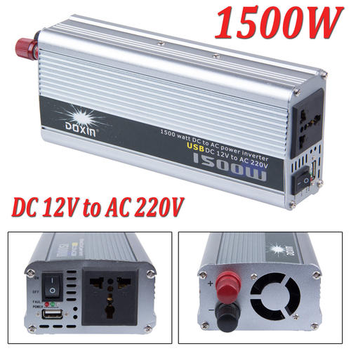 SAFTEC 1500W 12V DC to AC 220V Power Inverter