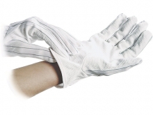 WARMBIER ESD-Gloves polyester - anti-slip grid side